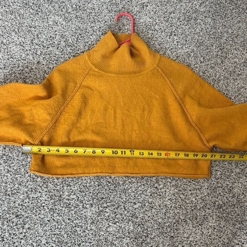 Urban Outfitters Mustard Cowl Neck Cropped Sweater